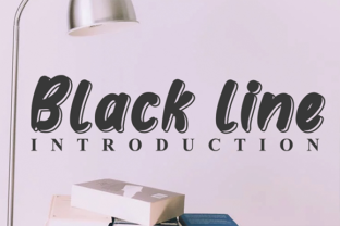 Black Line Display Font for Bold Visual Impact
