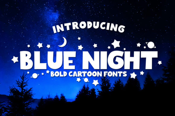 Blue Night: A Bold Display Font for Creative Projects