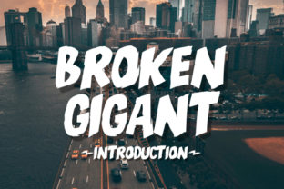 Broken Gigant Font for Bold and Modern Craft Projects