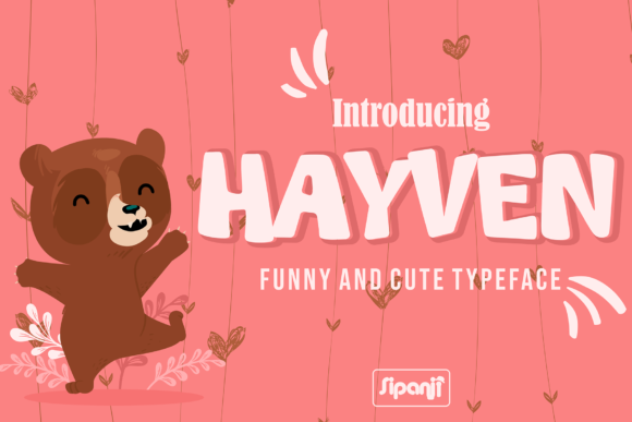 Hayven: A Bold and Cute Display Font for Creative Projects